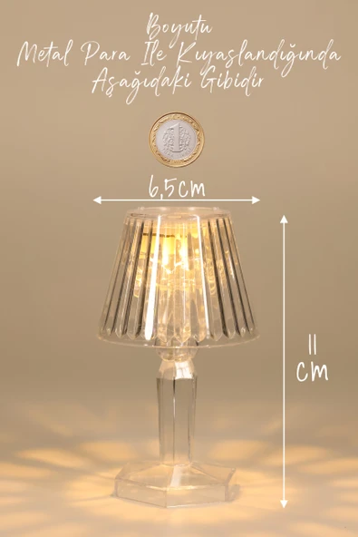 Led Mum Kristal Tip Pil Dahil LEDli Dumansız Alev Yapay Dekoratif Mum Dekor Işığı Şeffaf PR288 - 5