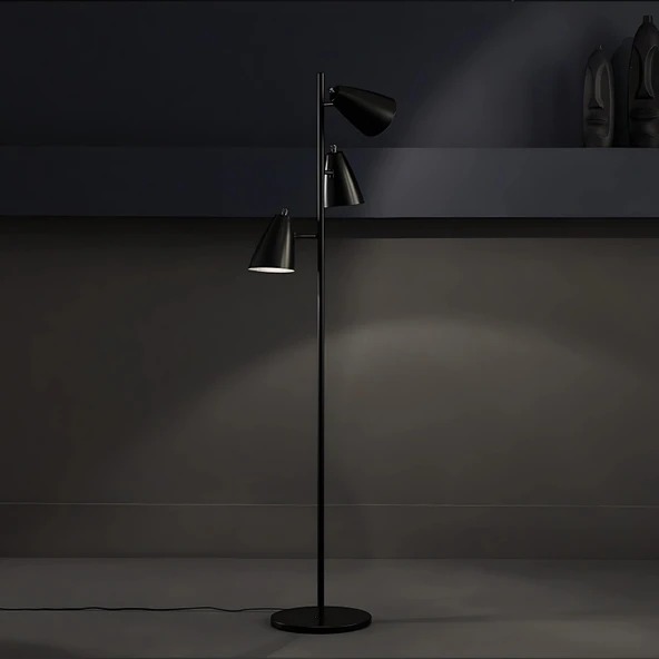 Luxor 3 Oynar Başlıklı Siyah Lambader - 2