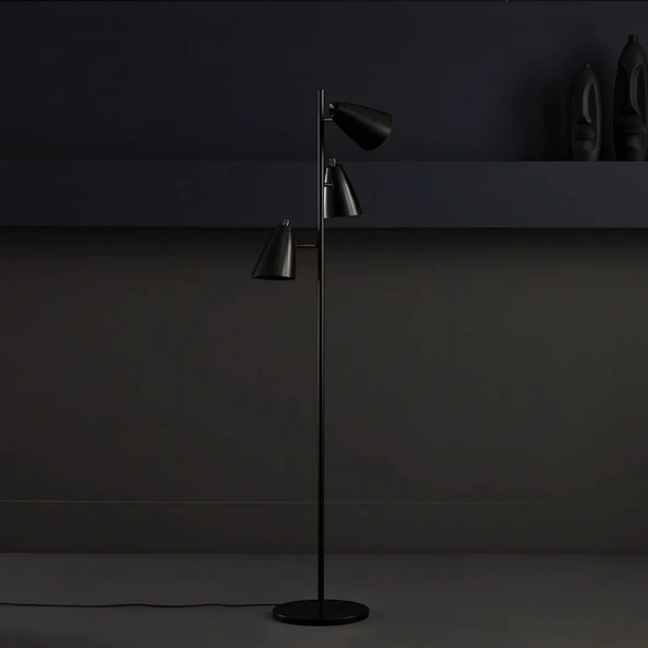 Luxor 3 Oynar Başlıklı Siyah Lambader - 3