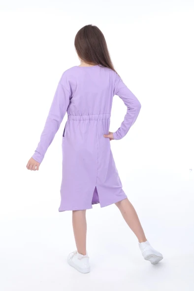 Toontoy Kız Çocuk  Neon Baskılı Elbise - 2