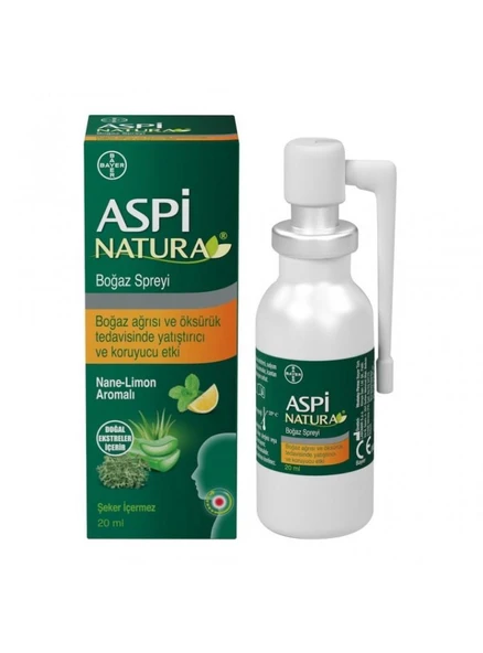 AspiNatura Nane-Limon Aromalı Boğaz Spreyi 20 ml ürün görseli 1