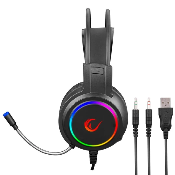 Rampage KM-404 ARGENTI Rainbow Aydınlatmalı USB Gaming Combo Q Klavye + Kulaklık + Mouse + Mousepad - 6