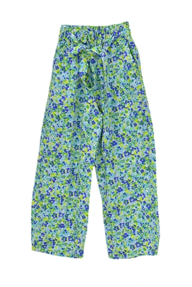 Kız Çocuk Emprime Bol Paçalı Lastikli Bağcıklı Pantolon BGL-ST04625 - 3