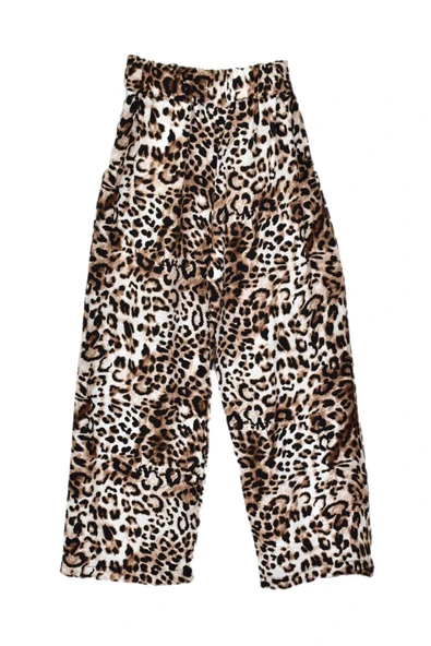 Kız Çocuk Emprime Bol Paçalı Lastikli Bağcıklı Pantolon BGL-ST04625 - 9