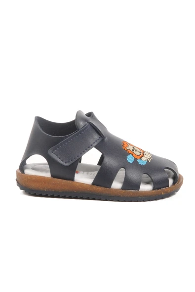 Ayakmod Lacivert Cırtlı Hafif Unisex Çocuk Sandalet 17373 B