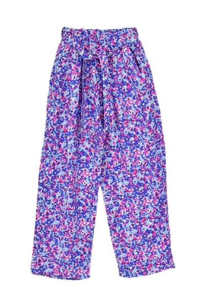 Kız Çocuk Emprime Bol Paçalı Lastikli Bağcıklı Pantolon BGL-ST04625 - 5