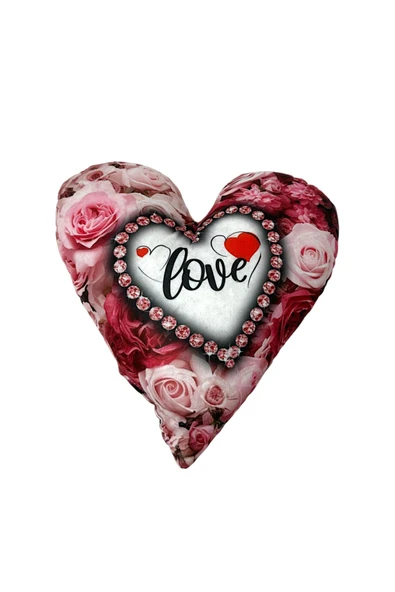 ribac LOVE Yazılı Dekoratif Yastık Seti Şık ve Yumuşak Pembe