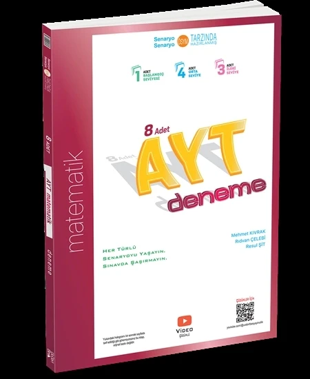 ÜçDörtBeş Yayınları AYT 8'li Matematik Deneme Yeni