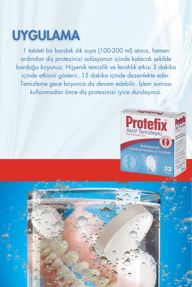 Protefix Diş Protezleri Için Aktif Temizleyici 32 Tablet - 4