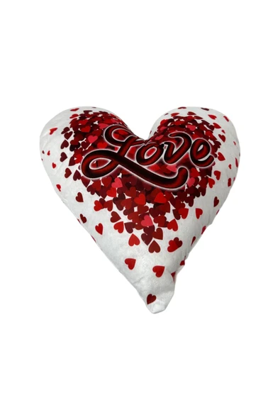 ribac LOVE Yazılı Dekoratif Yastık Seti Şık ve Yumuşak Beyaz