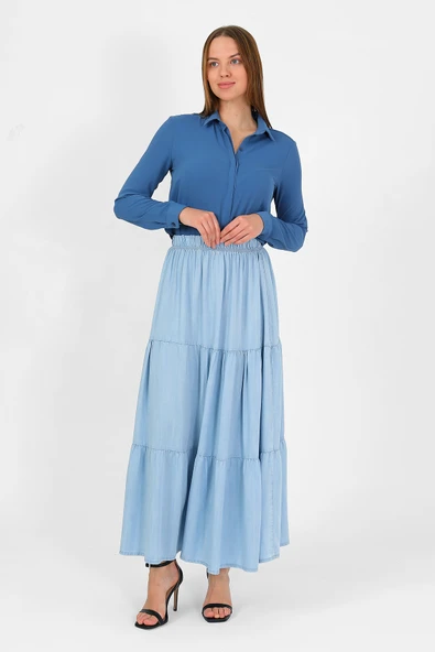 BELİ LASTİKLİ BÜZGÜLÜ ETEK - 2