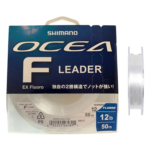 Shimano Ocea F Leader EX 50mt-12lb-0.293mm %100 Fluorocarbon Misina