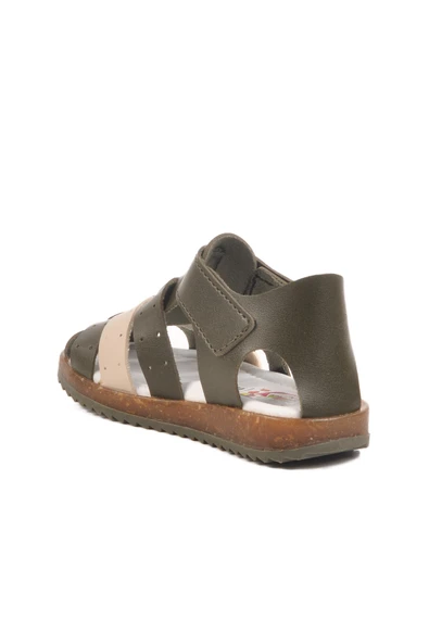 Ayakmod Haki Bej Cırtlı Hafif Erkek Çocuk Sandalet 17370 B - 4
