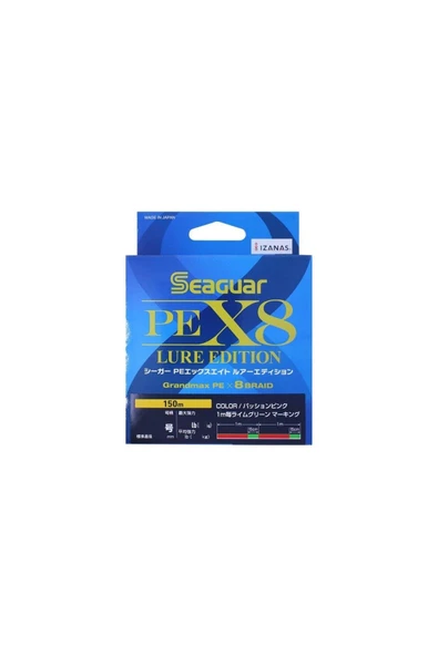 Seaguar Lure Edition PE 8 Örgü Spin İp Misina 0.8 150mt Multi Color 0.148 mm ürün görseli 1