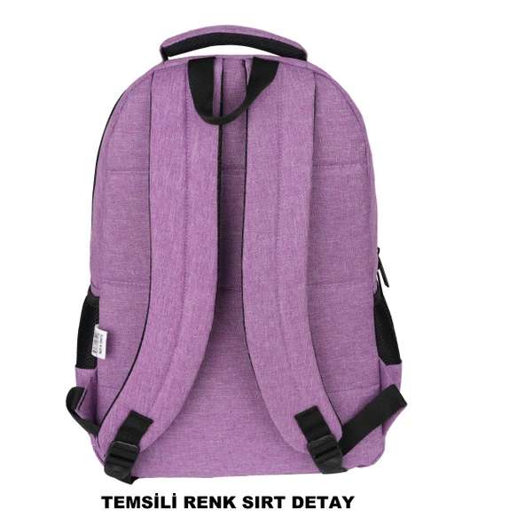 Relaxion Su Geçirmez Çok Gözlü Okul Sırt Çantası Siyah 5054 - 3