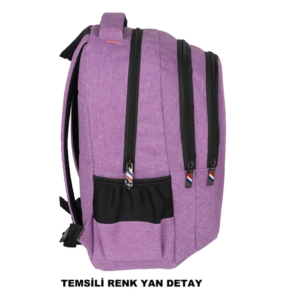 Relaxion Su Geçirmez Çok Gözlü Okul Sırt Çantası Siyah 5054 - 2