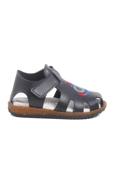 Ayakmod Lacivert Cırtlı Hafif Unisex Çocuk Sandalet 17372 B