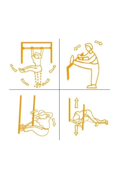 Delta Krom Kapı Barfiksi Barı Mekik Çekme Aleti (60-100 cm Arası) - 2