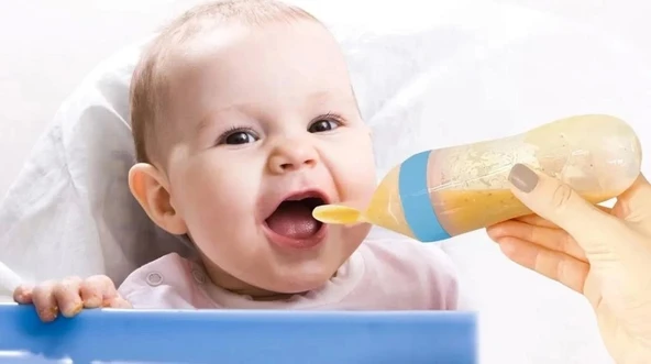 Sıkmalı kaşık ile ek gıdaya geçiş sürecini kolaylaştıran bebek dostu beslenme yardımcı ürün - Resim 2