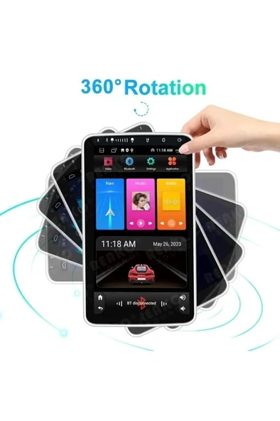 Primat P1002 10.1inç Android15 Tek Din Carplay 2gb Ram 32gb Hafıza 360 Derece Ekran Multimedya Teyp - 3