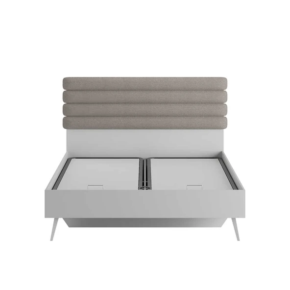 Milano Çift Kişilik Karyola - Vizon/Zebra 166x120x205 cm - 5