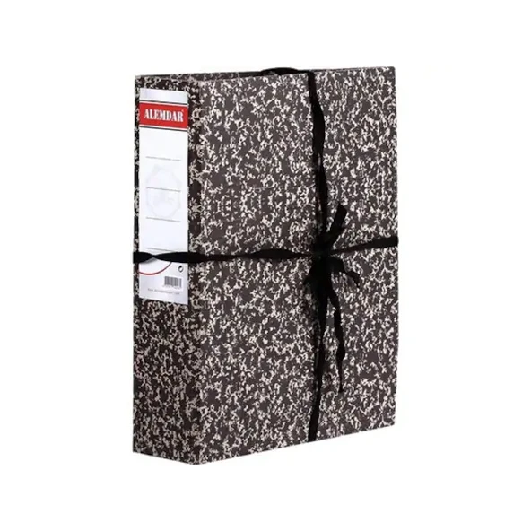 Alemdar Bağlı Klasör İpli Karton Dar Siyah  25 Lİ PAKET-25-LI-PKT - Resim 2