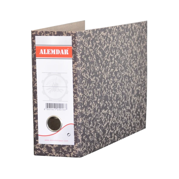 Alemdar Telgraf Klasör Karton Geniş Siyah ( 5 li )