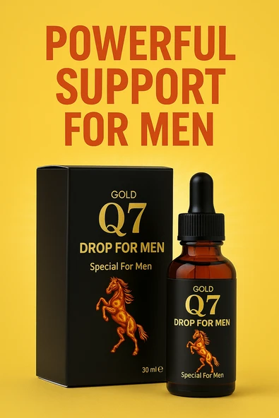 Q7 Gold Damla 30ml Erkeklere Özel Enerji, Cinsel & Güç ve Performans Desteği