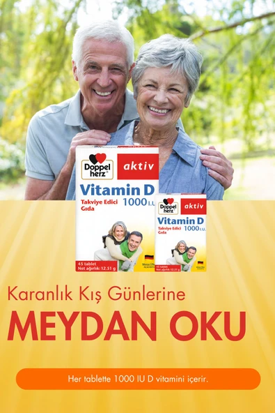 Doppelherz Vitamin D 1000 IU 45 Tablet - Resim 3