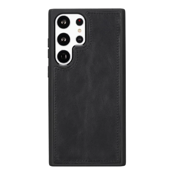 Samsung Galaxy S23 Ultra Uyumlu Deri Cüzdanlı Kılıf RST1 Siyah - 3