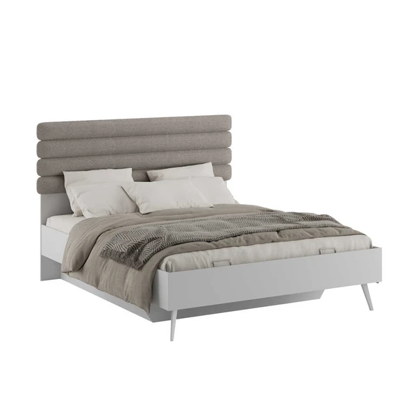 Milano Çift Kişilik Karyola - Vizon/Zebra 166x120x205 cm - 3