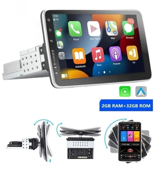 Primat P1002 10.1inç Android15 Tek Din Carplay 2gb Ram 32gb Hafıza 360 Derece Ekran Multimedya Teyp - 2