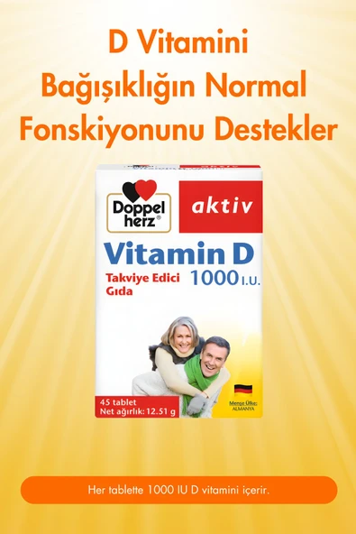 Doppelherz Vitamin D 1000 IU 45 Tablet - Resim 2