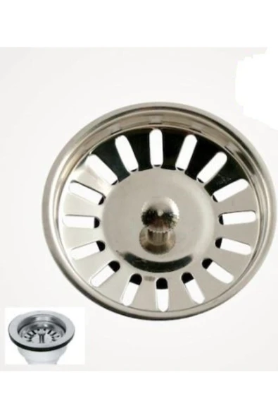 ÇELİKEL Mutfak Evye Sifonu Süzgeci Çap 8 Cm Mutfak Lavabo Süzgeci - 2