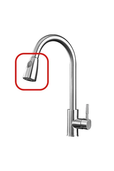 AS-PA ARSLAN PAZARLAMA Endüstriyel Ve Spiralli Mutfak Evye Bataryası El Duşu-batarya Boru Ucu Başlığı 2fonksiyonlu - Resim 5