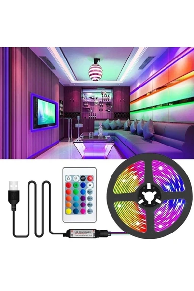 Cata Bluelight Samsung Led 3 Metre Usb Tv Led Rgb - 2