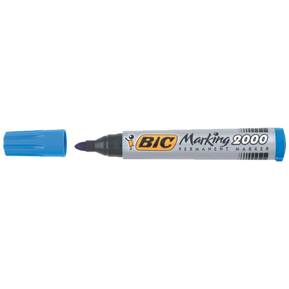 Bic Markör Permanent 1.7 MM Yuvarlak Uçlu Mavi 2000 (12 adet)