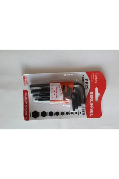 Berlin-Sel Berlin Sel 9 Parça Düz Alyan Seti Siyah Allen Takımı