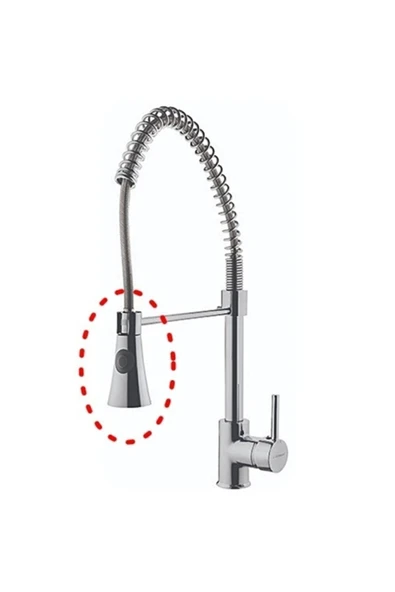 AS-PA ARSLAN PAZARLAMA Endüstriyel Ve Spiralli Mutfak Evye Bataryası El Duşu-batarya Boru Ucu Başlığı 2fonksiyonlu - Resim 4