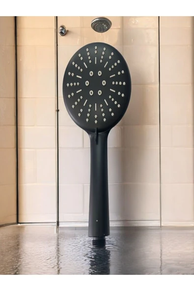 Umay Yapı Malzemeleri Fonksiyonlu Siyah Duş Başlığı