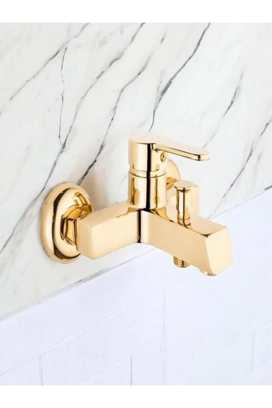 Kare Banyo Stil Mix Gold Banyo Bataryası