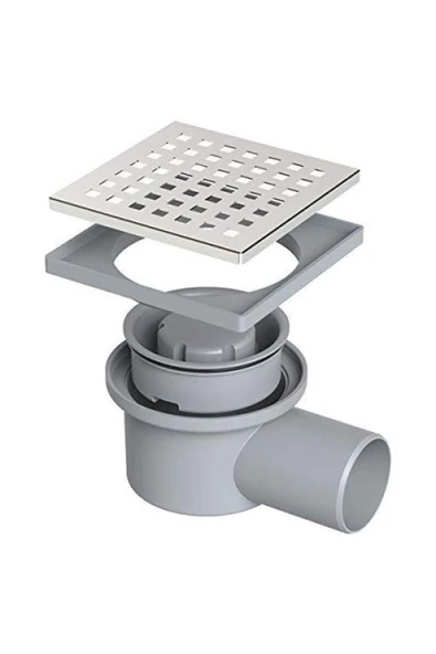 Muhtelif Maxiflow 10x10 Cm Ø50 Yandan Çıkışlı Line Yer Süzgeci (3011.0Y050K.010.1) - 4