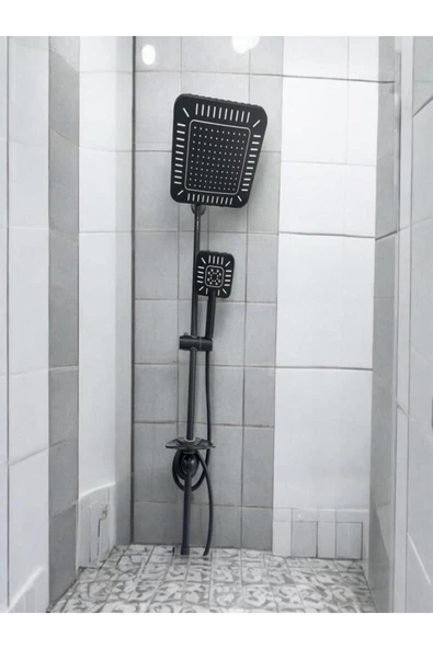 Umay Yapı Malzemeleri Siyah Labirent Desenli Yağmurlama Tepe Duş Sistemi – Modern Tasarım, Spa Keyfii - 3