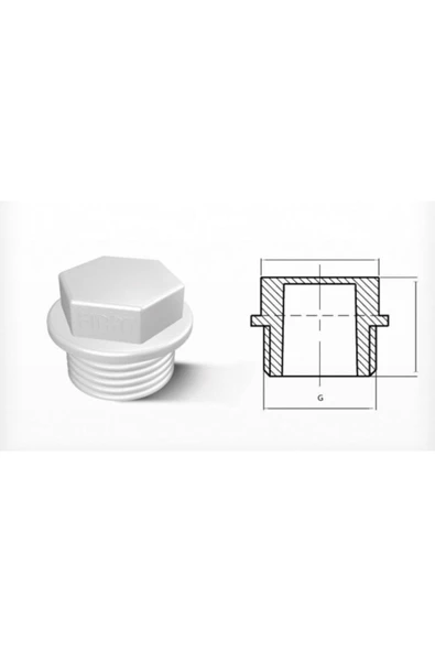 FIRAT Dişli Kör Tapa Pprc 20 mm - 2