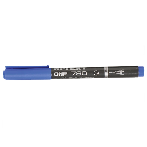 Hi-Text Asetat Kalemi Permanent S Seri Mavi 780 ( 12 adet )