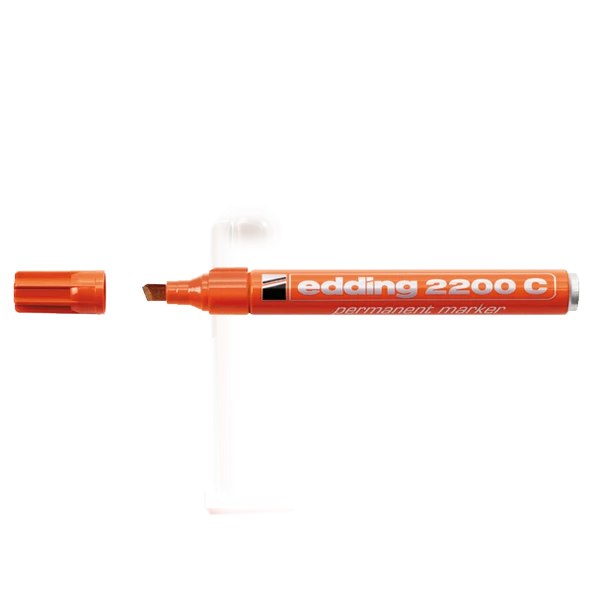 Edding Markör Permanent Kesik Uçlu 1-5 MM Kırmızı 2200 ( 10 adet )
