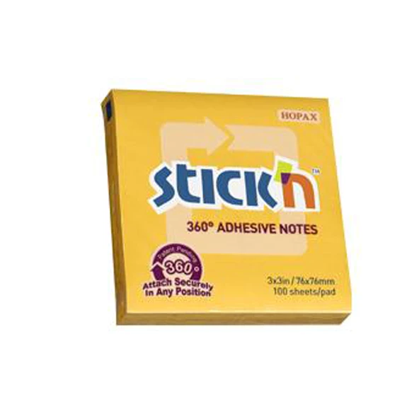 Hopax Stıckn Yapışkanlı Not Kağıdı (12 adet) 360° 100 YP 76x76 mm Altın 21551