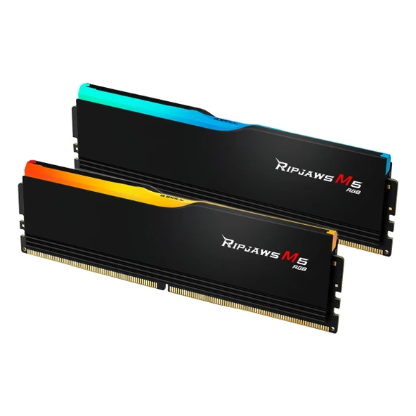 G.Skill Ripjaws M5 RGB F5-6400J3648F16GX2-RM5RK 32GB (2x16GB) DDR5 6400MHz CL36 Masaüstü Bellek - Resim 2