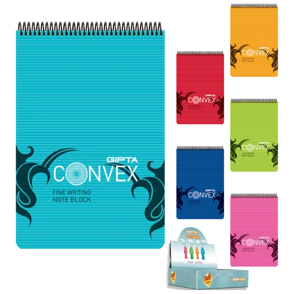 Gıpta Bloknot Convex Spiralli Plastik Kapak Çizgili 100 YP A6 (24 lü paket)1648 - Resim 2