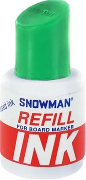 Snowman Tahta Kalem Mürekkebi 30 CC Yeşil BN-1A Y-12 Lİ PAKET-12-LI-PKT ürün görseli 1